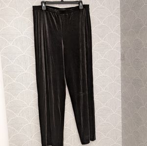 Jones New York Black Velvet Comfy Pants